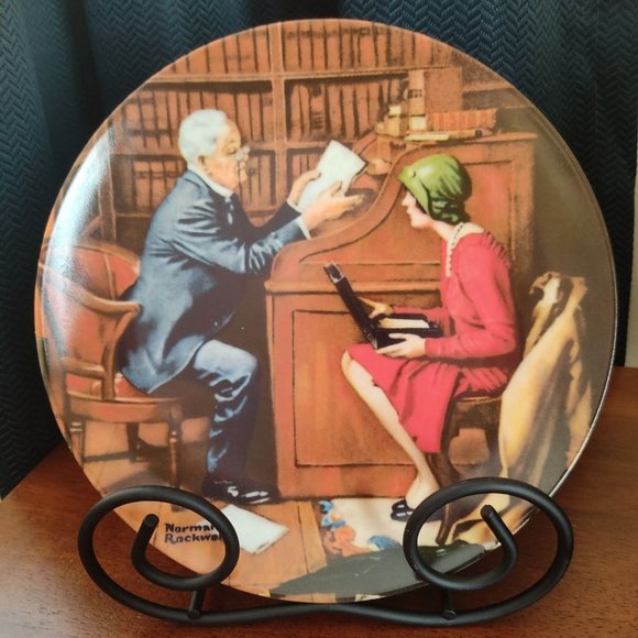 1985 Norman Rockwell Collector Plate Knowles THE PROFESSOR Rockwell Heritage - Picture 1 of 4